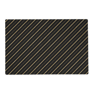 Glitter Stripes And Dots Placemat