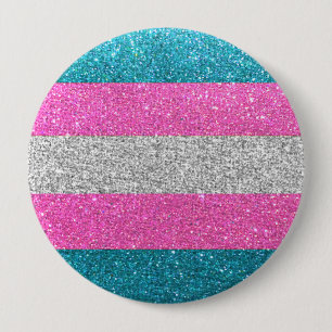 Glitter Stripes Flag LGBTQ Queer Trans Gay Pride Button