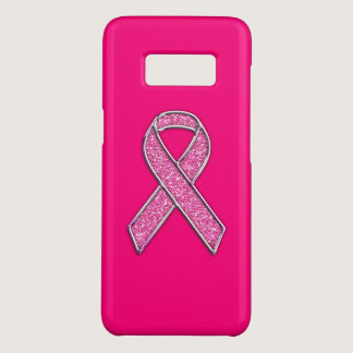 Glitter Style Pink Ribbon Awareness Design Case-Mate Samsung Galaxy S8 Case