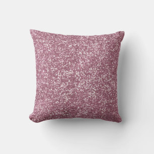 Glitter Stylish Rose gold sequin blush pink Throw Pillow
