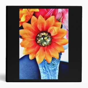Glitter Sunflower 3 Ring Binder
