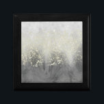 Glitter Swirl Gift Box<br><div class="desc">Glitter Swirl I by Jennifer Goldberger. Design featuring beautiful grey swirls and gold flecks.</div>