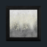 Glitter Swirl Gift Box<br><div class="desc">Glitter Swirl I by Jennifer Goldberger. Design featuring beautiful grey swirls and gold flecks.</div>