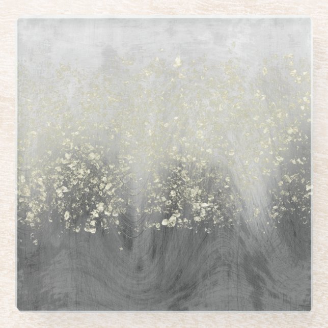 Glitter Swirl Glass Coaster (Front)