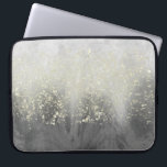 Glitter Swirl Laptop Sleeve<br><div class="desc">Glitter Swirl I by Jennifer Goldberger. Design featuring beautiful grey swirls and gold flecks.</div>