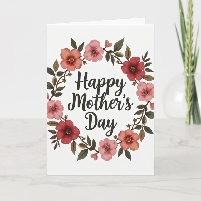 Glitter Texture Mother Day Card (Front)