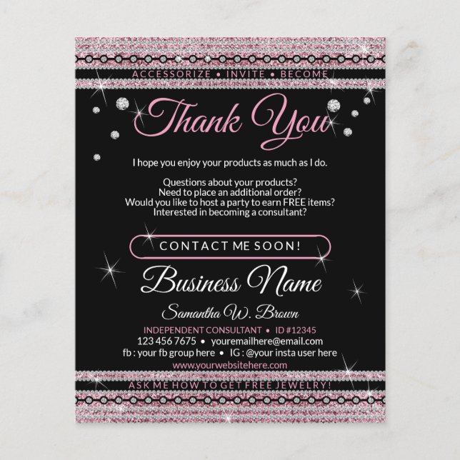 Glitter Thank You Flyer (Front)