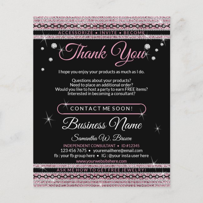 Glitter Thank You Flyer