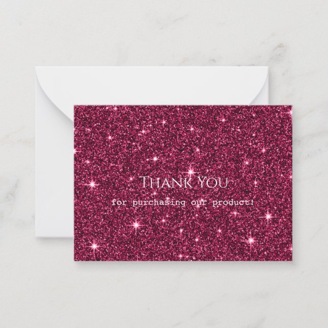 Glitter Thank You Note Card (Front)