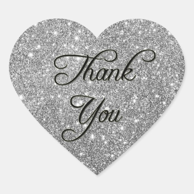 Glitter Thank You Sticker (Front)