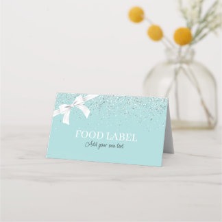 Glitter Tiffany food label card