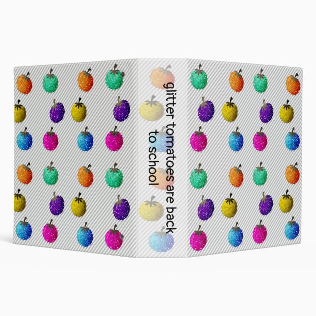 "glitter" tomatoes - 3 ring binder (Background)