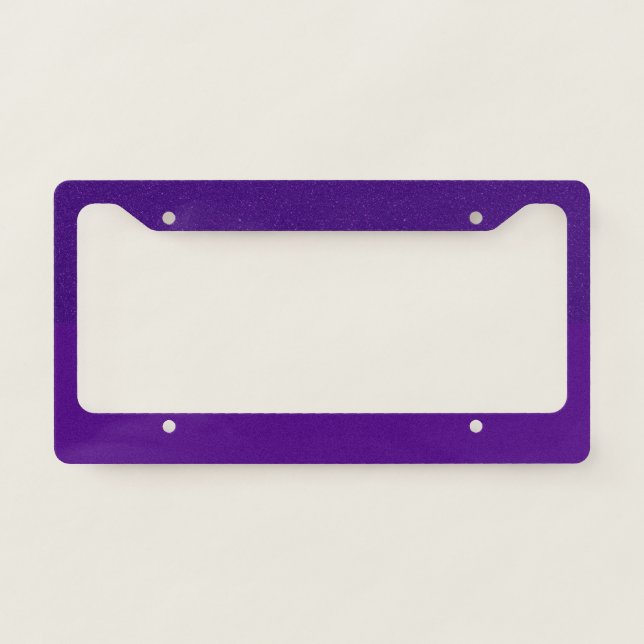 Glitter Top Matte Bottom Purple License Frame (Front)