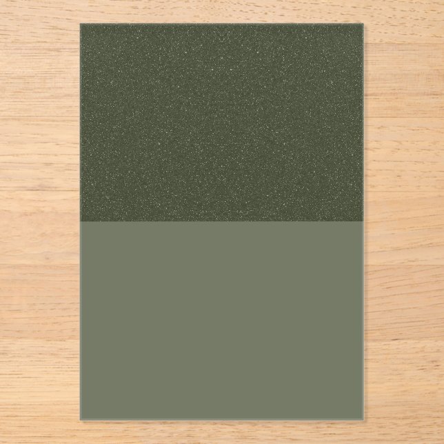 Glitter Top Moss Green Acrylic Invite – Customize Invitations (Front)