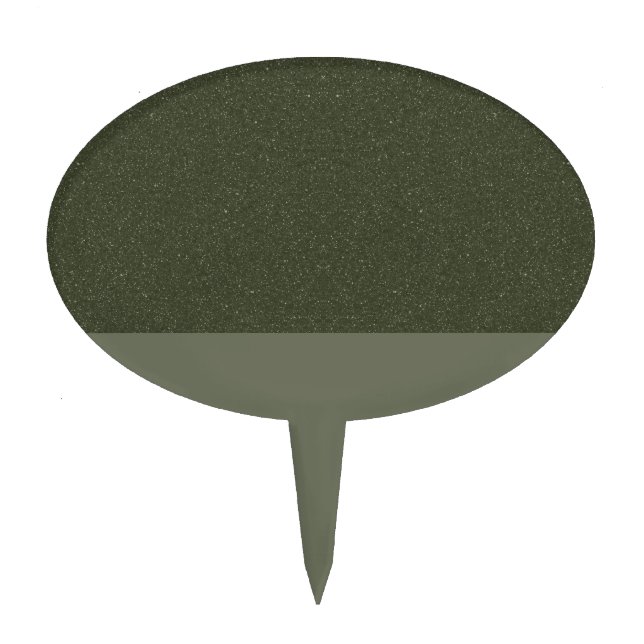 Glitter-Top Moss Green Cake Pick – Customizable (Front)
