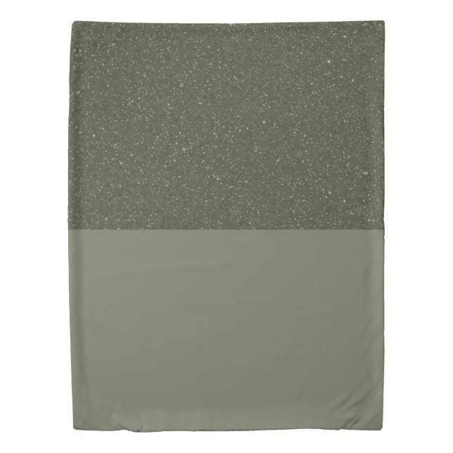 Glitter Top Moss Green Duvet Cover – Customizable (Front)