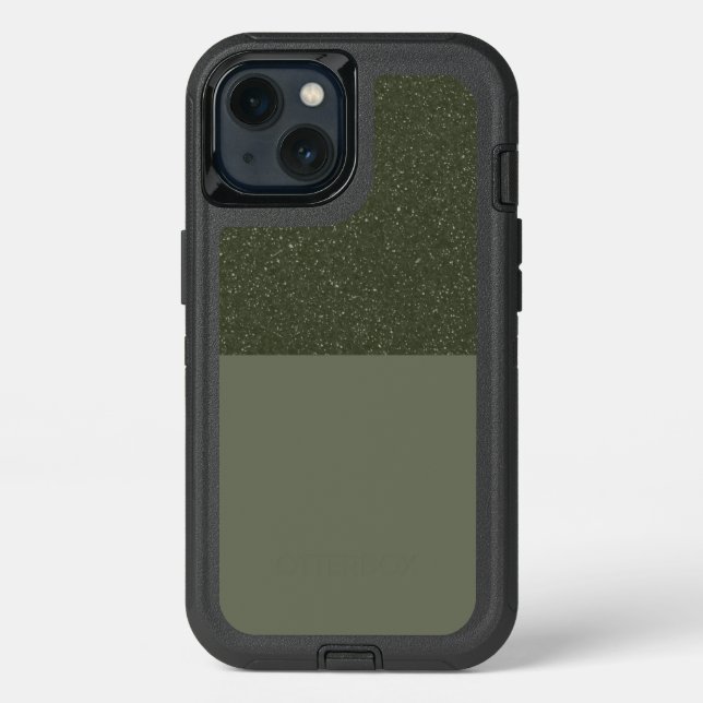 Glitter Top Moss iPhone 13 Case – Customizable (Back)