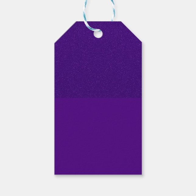 Glitter Top Purple Gift Tag – Customizable (Front)