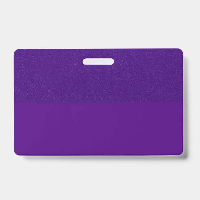 Glitter Top Purple Name Badge – Customizable (Front)