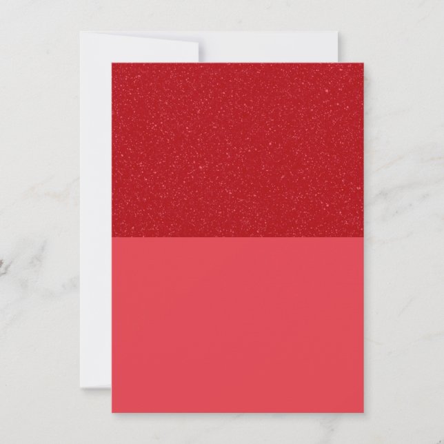 Glitter-Top Tomato Red Thank-You Card – Customize (Front)