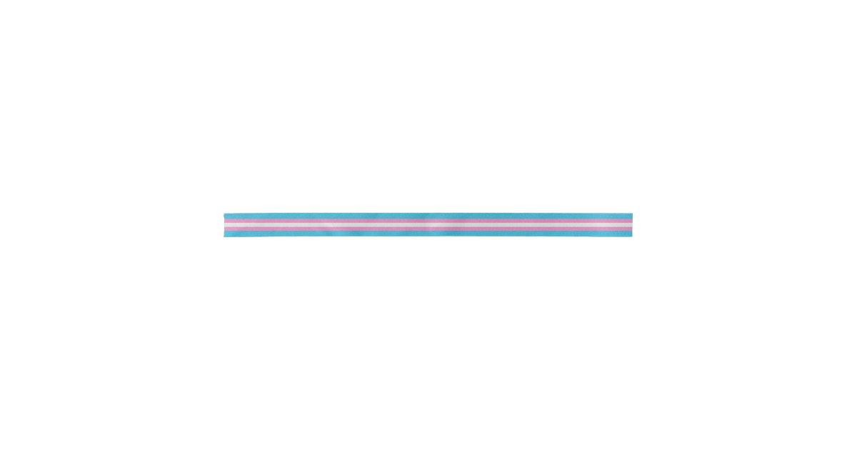 Glitter Transgender Pride Flag Satin Ribbon | Zazzle