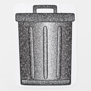 Glitter Trash Can Baby Blanket