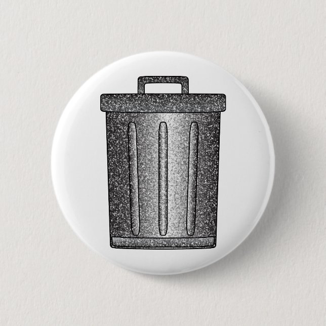 Glitter Trash Can Button (Front)