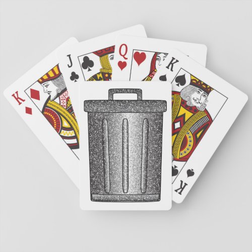 Glitter Trash Can Poker Cards