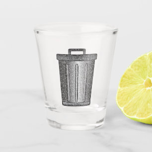 Glitter Trash Can Shot Glass