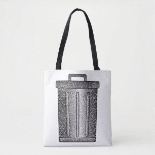 Glitter Trash Can Tote Bag