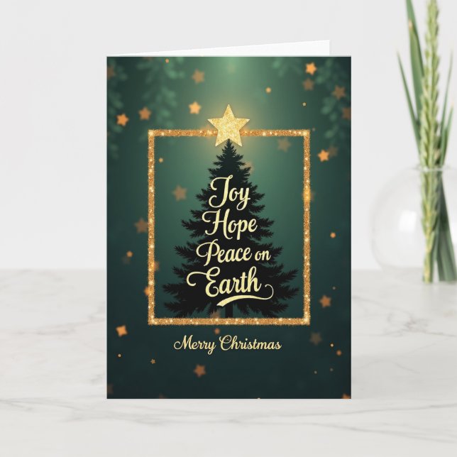 Glitter Tree Holiday Card (Front)