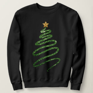 Glitter Tree Sweatshirt - Festive Holiday Top