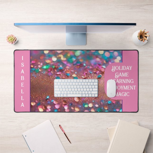 Glitter Trendy Opal Holographic Collection Desk Mat (Office 1)