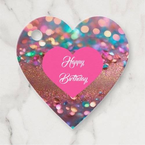 Glitter Trendy Opal Holographic Collection Favor Tags