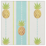 Glitter Tropical Pineapple with Stripes and Dotted Fabric