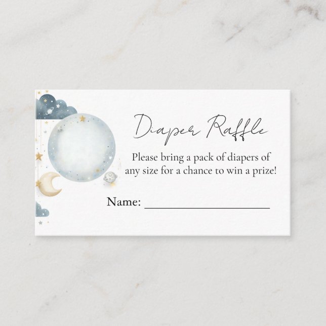 Glitter Twinkle Twinkle Little Star Baby Shower Enclosure Card (Front)