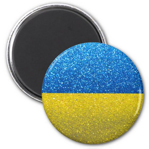 Glitter Ukrainian Flag of Ukraine Fashion Stylish  Magnet