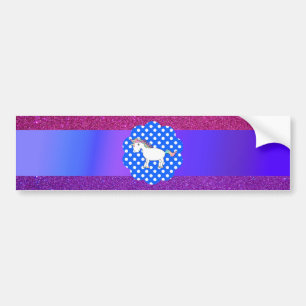 Glitter unicorn bumper sticker