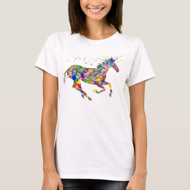 GLITTER UNICORN LADIES TOP (Front)
