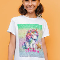 Glitter unicorn magical star