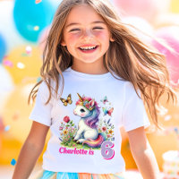 Glitter unicorn meadow wildflowers birthday