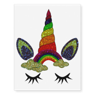 GLITTER UNICORN TEMPORARY TATTOO