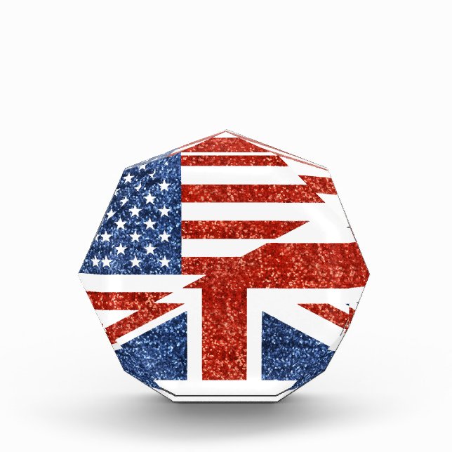 glitter usa uk acrylic award (Front)