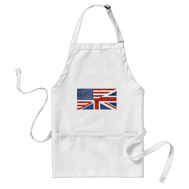glitter usa uk adult apron (Front)