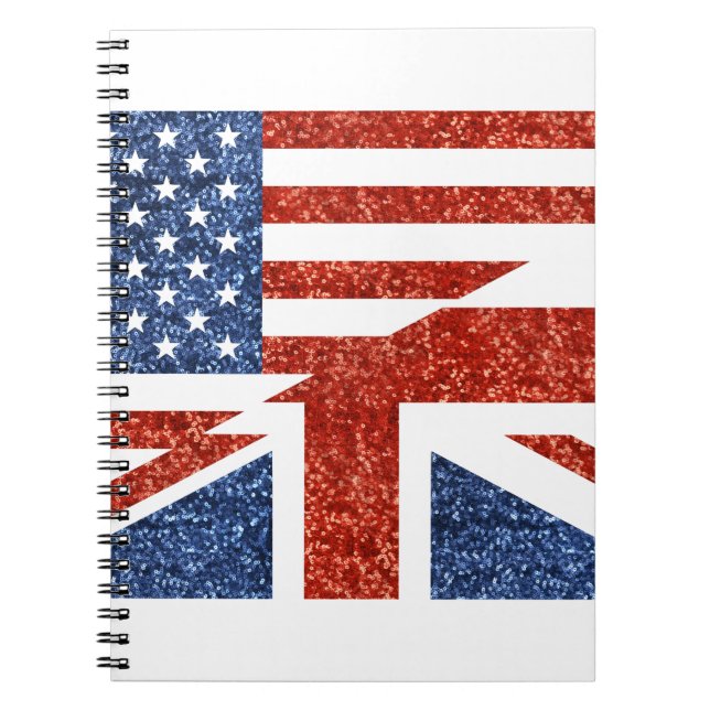glitter usa uk notebook (Front)