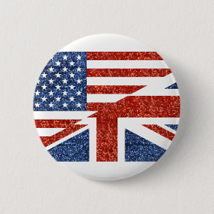 glitter usa uk pinback button