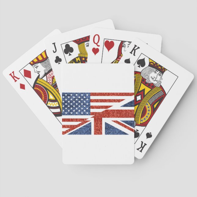 glitter usa uk poker cards (Back)