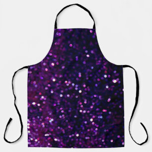 Glitter vintage lights background. purple and blac apron