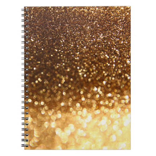 Glitter Vintage Lights Dark Background Notebook