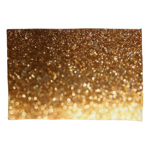 Glitter Vintage Lights Dark Background Pillow Case